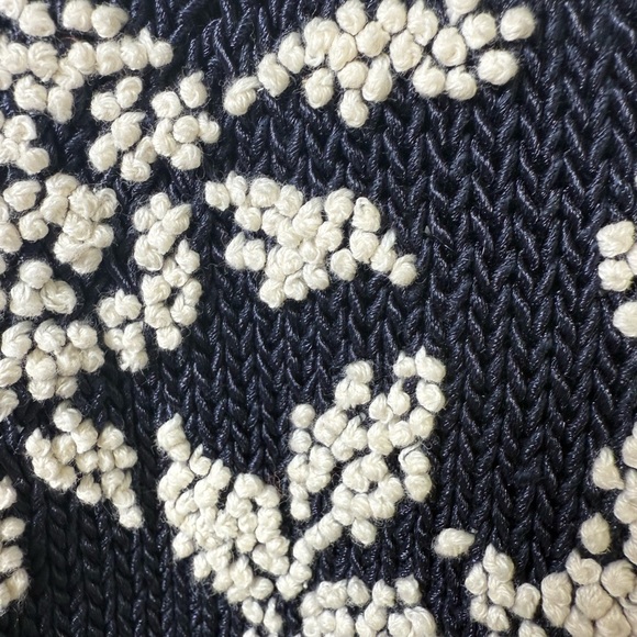 Talbots blue and Cream Floral Cardigan - Picture 3 of 6